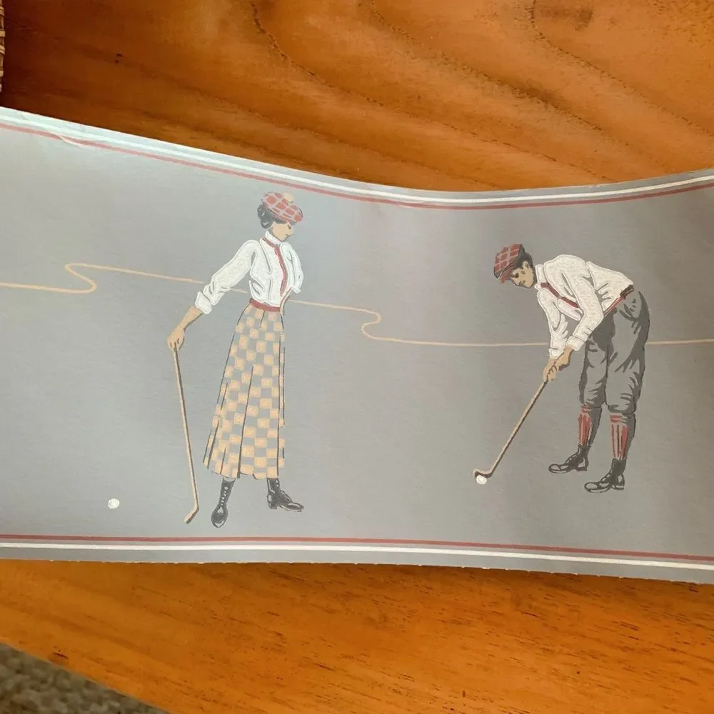 York Wallcoverings Golfers Wallpaper Border